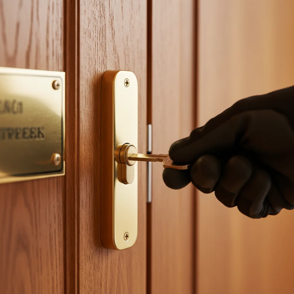 Ouverture de porte claquée